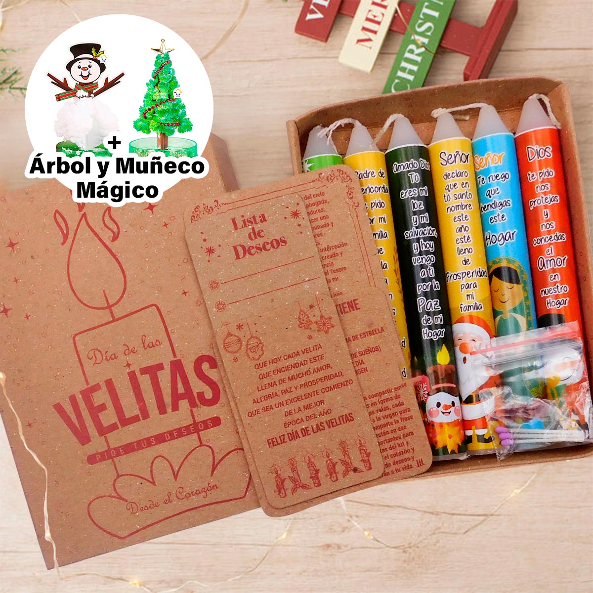 Velas X6 Árbol Muñeco Mágico